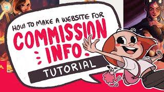  How to Build a Website for COMMISSION INFO