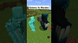 Minecraft But Golems Vs Warden  #minecraft #shorts