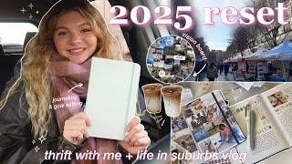 NEW YEAR RESET: preparing for 2025, vision board, & setting goals!  suburban life at home on break