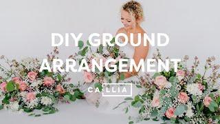 DIY Floral Ground Arrangement with Callia Flowers