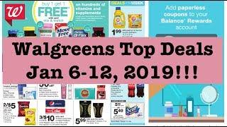 Walgreens Extreme Couponing Top Deals| Jan 6-12, 2019|$1 Shampoo, Free Gummies & Cheap Food Items!!!