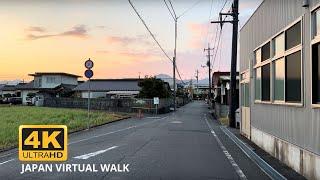 SUNRISE WALK in JAPANESE COUNTRYSIDE | Modern/Old Japanese Houses in Suburban Yamaguchi Japan.