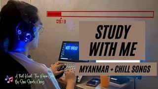 1-Hour Study with Me [ Myanmar Songs Piano Cover and Chill Music ] [With Timer]