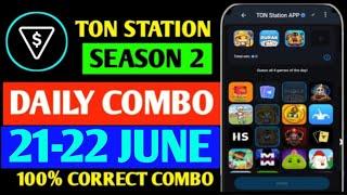 Ton Station Airdrop Daily Combo | Ton Station Season 2 Combo 21 June | Hamster Kombat Daily Combo