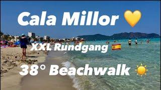 Cala Millor  Sommer 38° ️ Beachwalk ️ voller Strand  leere Läden  Top Mallorca 