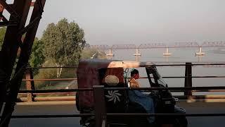 Crossing river of sindh by Pakistan express train 2018 . (Darya e sindh)