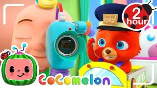 Wheels on the Bus - Music Video  CoComelon JJ's Animal Time | Nursery Rhymes and Kids Songs