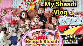 My Wedding Vlog with a Bengali Costum  | Nikaah & Waleema | Shaadi Ka Sapna Pura Ho Gaya | ( S+Q )