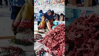 Как делают строганину #ямал #крайнийсевер #строганина