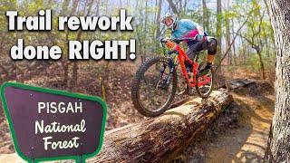 Pisgah has a BRAND NEW blue trail, and it just might be my favorite!!