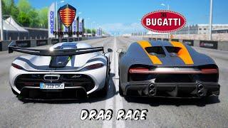 Bugatti Chiron Supersport vs Koenigsegg Jesko: DRAG RACE