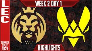 MDK vs VIT Highlights | LEC W2D1 Summer 2024 | MAD Lions KOI vs Team Vitality Week 2 Day 1