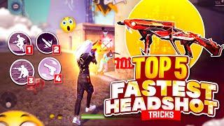 Top 5 Secret Headshot Trick For M1887 Ump & Desert Eagle  || One Tap Headshot Trick || Free Fire