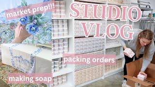 STUDIO VLOG // market prep, making new soap  #studiovlog #smallbusinessowner