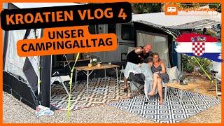 Unser Campingalltag im Kroatienurlaub mit dem Wohnwagen - Wasserrutschenpark & kleine Reparaturhilfe