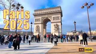 Paris, France  - Winter walking tour in Paris, January 11, 2025 - Paris 4K