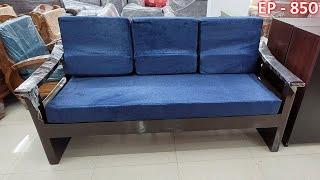 Three seated sofa | 3 seated sofa | custom made sofa | wooden sofa | 850 | sri maari furnitures