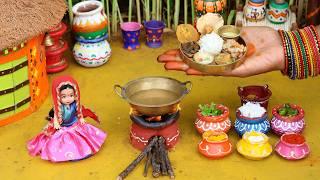 Miniature Gujarati Thali | Gujarati Authentic Recipes - Full Meals | Mini foodkey