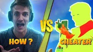 NINJA GETS REKT BY A CHEATER!!! | Fortnite Battle Royale