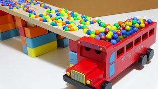 Marble Run Race  HABA Slope & Retro Truck, Garbage Truck Long Version　3