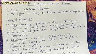 E- business and scope of e- business (emerging modes of business) class 11 business studies