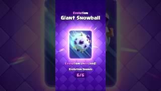 EVOLUTION GIANT SNOWBALL GUIDE IN CLASH ROYALE! #clashroyale #shorts