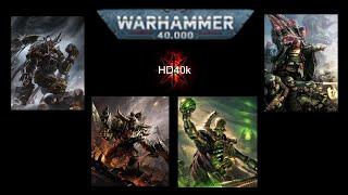 Chaos Space Marines Vs Astra Militarum Vs Necrons Vs Orks Warhammer 40k Battle Report