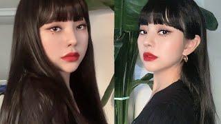 노렌즈+흑발+레드립 그냥 끝남. :: Black Red Makeup GRWM