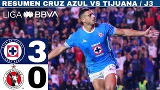 Cruz Azul 3-0 Tijuana - J3 / Giakoumakis se estrena con doblete