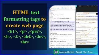 HTML text formatting tags to create web page [ Example ] | SWPD 4311603