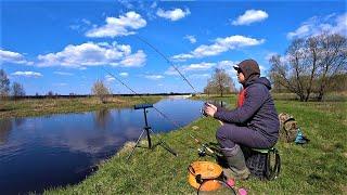 Pure Nature, River and Fish Biting. Fishing in Ukraine