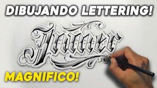 Dibujando letras Chicanas  haciendo LETTERING / Fancy Chicano lettering - Nosfe Ink Tattoo