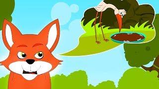 Aesop's Fables | The Fox And The Stork | HooplaKidz