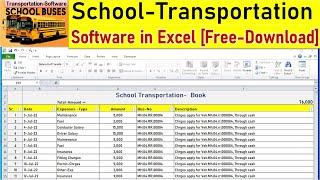 School Transportation Excel Software | Free Excel Software | School Transportation Management system