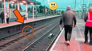 The owner threw the dog on the rails.  But what this man did was amazing