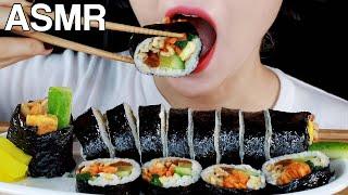 ASMR Gimbap Seaweed Roll Eating Sounds | 김밥 먹방 | Cooking Recipe | MINEE EATS