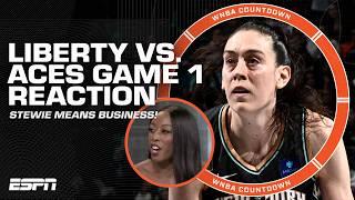 Liberty vs. Aces REACTION  'Stewie & the Liberty are MOTIVATED!' - Andraya Carter | WNBA Countdown