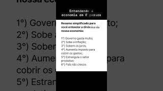 Entendendo a economia em 6 passos #investimentos #educaçãofinanceira #financas #economia