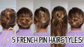 HOW TO: 5 FRENCH PIN HAIRSTYLES FOR SHORT, MEDIUM, & LONG HAIR!