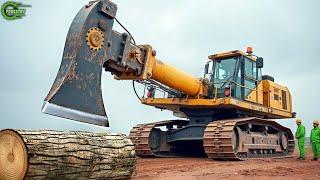 Extreme Dangerous Fastest Big Chainsaw Cutting Tree Machines | Monster Stump Removal Excavator #18