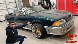 I put 24K Gold Dayton Wheels on our Foxbody Mustang 5.0!  *Menace II Society Build Update*