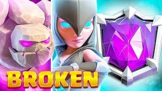 Push Top Ladder With My Broken Golem Deck!!!