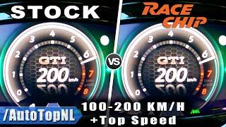 VW Golf GTI MK8 | STOCK vs RaceChip 100-200 & TOP SPEED by AutoTopNL