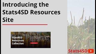 Introducing the Stats4SD Resources Site