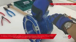Узел цилиндрической зубчатой передачи    SGA   SPUR GEAR ASSEMBLY UNIT   EDIBON