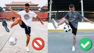 How to Do the Around the World ATW? TUTORIAL Football Freestyle