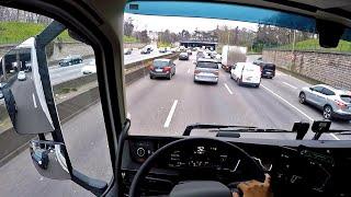 Șofer de camion POV - peste Paris A10 ️ A1 Franța 