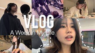 VLOG  A week in my life as a recent grad in Korea | recordings, cafe hopping, workouts, friends