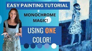 How to paint with ONE COLOUR! Monochrome Sketchbook Study with Oils! 