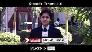 Mehak Bansal | Placed in Infosys | Student Testimonial | BFGI